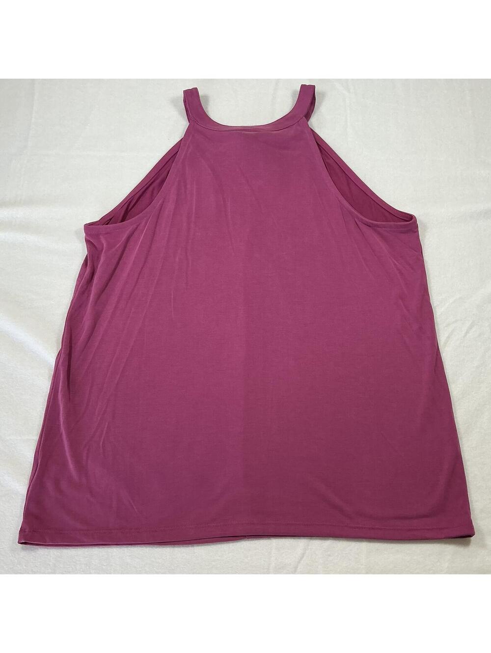 Torrid Berry Pink High Neck Sleeveless Tank Top 1X 14-16 New With Tags - Picture 2 of 8